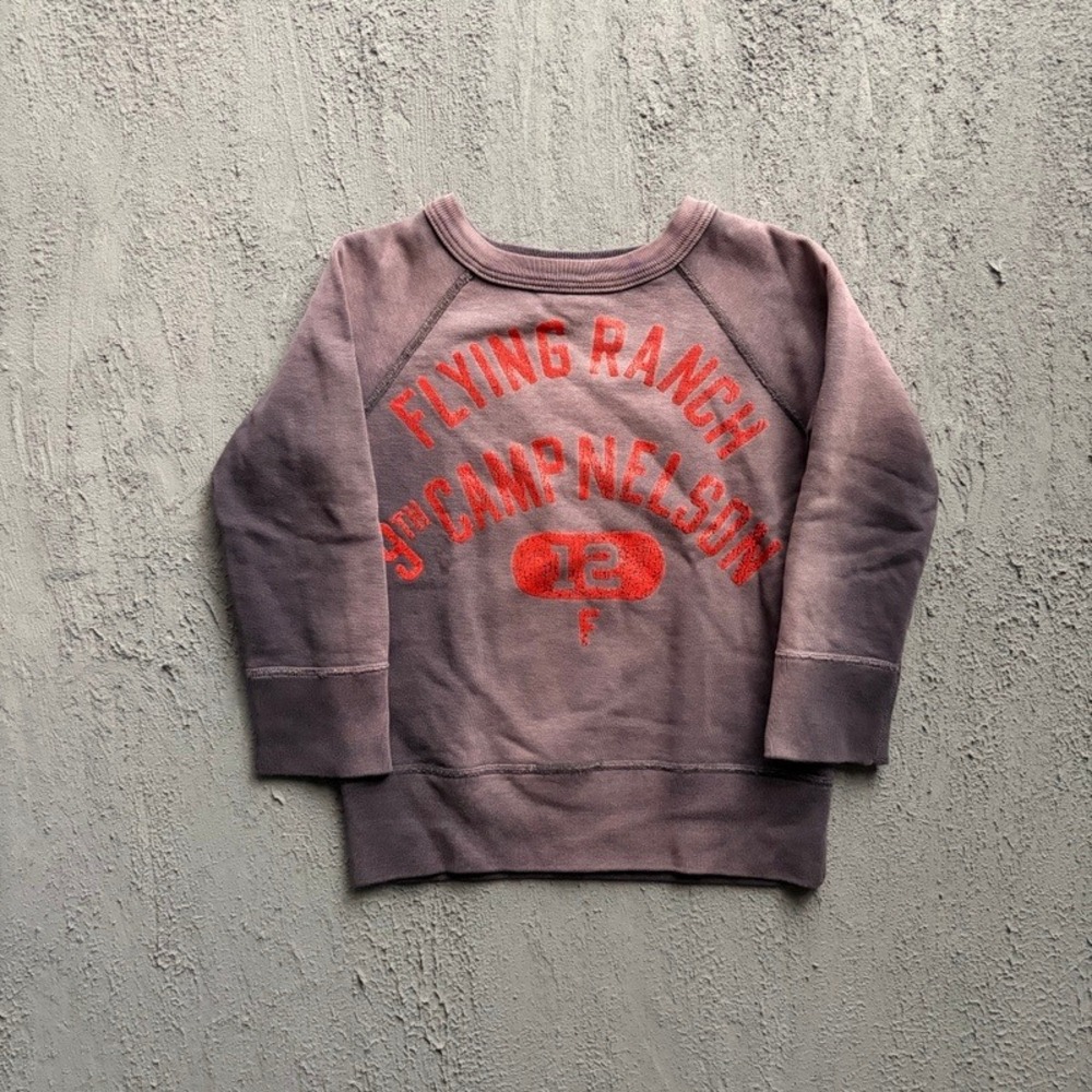 Denim Dungaree Sweatshirt XS Purple Flying Ranch Camp Nelson 12 Japan Baby
